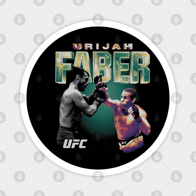 Urijah Faber Retro Bitmap Magnet by ganisfarhan